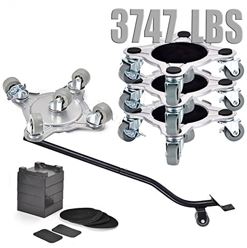 DUEBEL Heber Möbel Schieber für Hartholzböden - Heavy-Duty, Universal - Brown - Möbelschieber - 1700 kg Tragfähigkeit