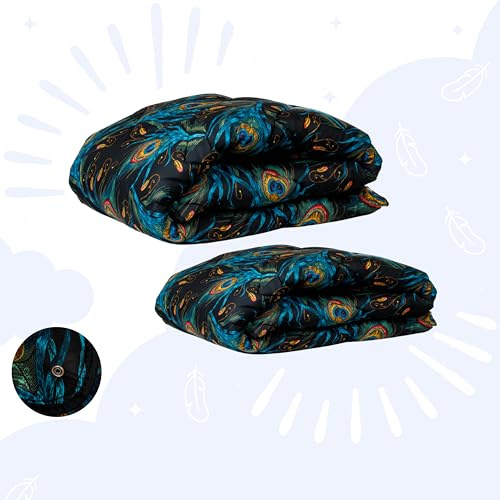 Zelesta Wonderbed Bettdecke 135x220 4 Jahreszeiten mit Druckknöpfen- Bettwäsche winterdecke und Sommer-Bettdecke warm Duvet - Waschbare bettdecke ohne Bezug - Anti-Allergene Steppdecke