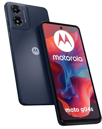 Moto g04s (4/128GB, Display 6.56 HD+ 90 Hz, comparto fotografico da 50MP, batteria 5000 mAh, ricarica wireless 15W, IP52, Android 14, Caricabatterie e Cover inclusi in confezione), Concord Black