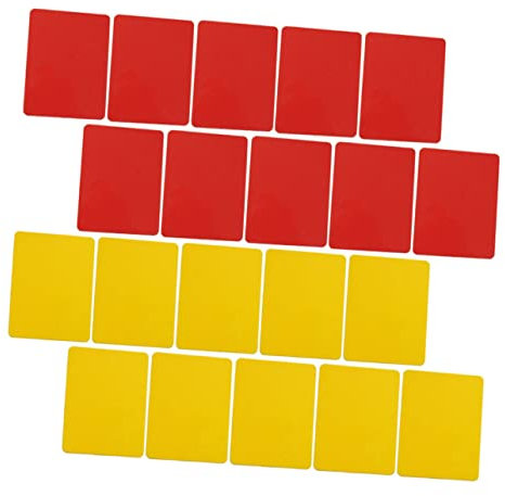 WHAMVOX 20stücke Fußball Schiedsrichterkarten Tragbare Gelbe Und Rote Karten Aus Karten Für Fußballspiele Leicht Und Kompakt Für Schulsport Und Training