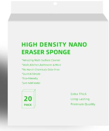 XIKAYA Nano Schwamm,Reinigungsschwamm,Schmutzradierer,20 Stück Magic Eraser,Dirt Eraser,Magic Wall Eraser,Radierschwamm,Dirt Eraser Wall,Reinigungsschwamm Küche,Einfach Mit Wasser Zu Reinigen