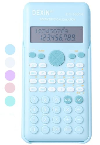 Scientific Calculators for Students, 240 Functions 2-Line Standard Scientific Calculator, Cute School Office Supplies，Math Calculator for School (Blue)