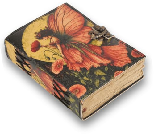 LEARICHI Journal intime en cuir vintage pour homme et femme - Carnet de notes de voyage - Journal intime - Artiste - Dessin - Carnet de croquis - Papier vergé vieilli - Pages non lignées