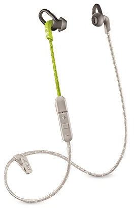 Plantronics BackBeat FIT 305 Écouteurs de Sport sans Fil, hydrofuges et Ultra-légers, Gris/Citron Vert