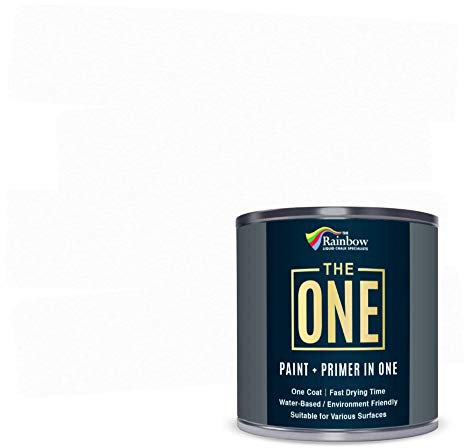 THE ONE All-In-One Paint & Primer - White Matt, 2.5 L | Multi-Surface 1 Coat Formula | Easy Indoor & Outdoor Decorating for Home & Garden Walls, Floors & Furniture | Durable, Water-Based & Low VOC