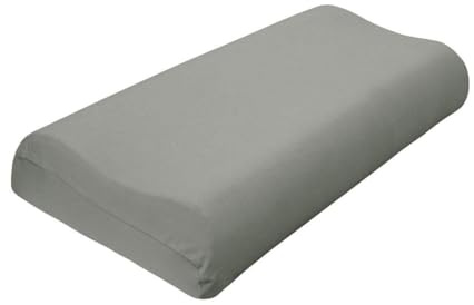 Traumschlaf Universal Bezug für Nackenstützkissen – elastischer Edel Jersey Kissenbezug aus Baumwolle mit Elasthan – weich dehnbar und passgenau für viele Nackenstützkissen – S-M, Höhe 7-10 cm, grau