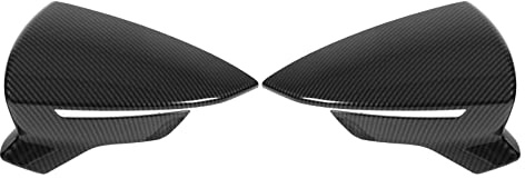 Ymiko Paar Rückspiegel-Schutzabdeckungen, Ersatz für Rückspiegelabdeckung Links Rechts Seat Mk3 5F ST 2013-2019(Kohlefaser-Stil)