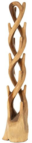 Nexos Trading DIVERO Garderobenständer in Baumform aus Suar-Holz – Farbe: Braun