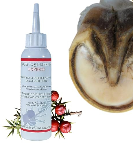 Frog Equilibrium Express - Soin Naturel réparateur et Protecteur des fourchettes pour Cheval - Retour Rapide à l'état physiologique (125 ML)