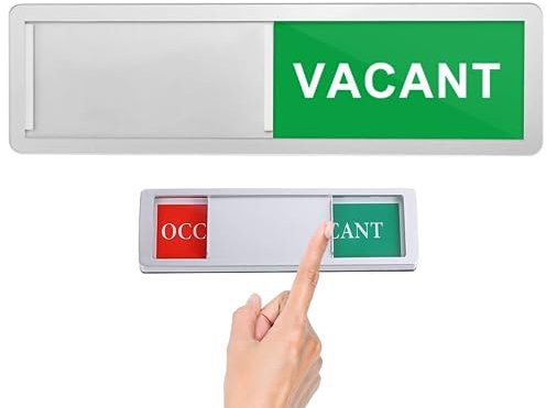 1Pcs Vacant/Occupied Sliding Door Sign Do Not Disturb Door Sign for Room Office Bathroom Ideal for Office Public Toilet Administrative Office's Stainless Steel Doors Wood Plastic or Glass Door