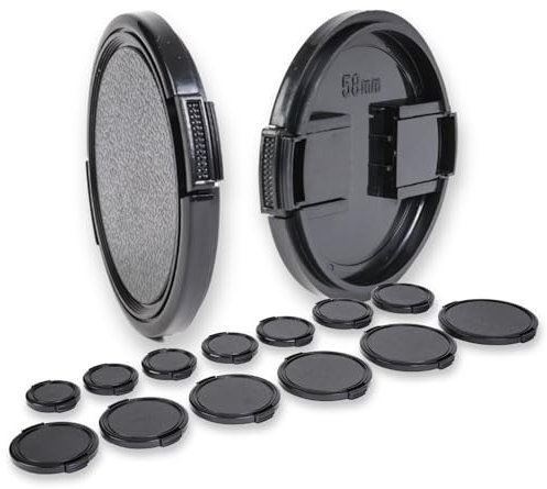 Lens-Aid Retro Objektivdeckel 46mm mit Clipverschluss für Kamera-Objektive | Lens Cap Ersatz für Digitale Retro-Kameras, Analogkameras | kompatibel mit Fujifilm, Sony, Canon, Nikon