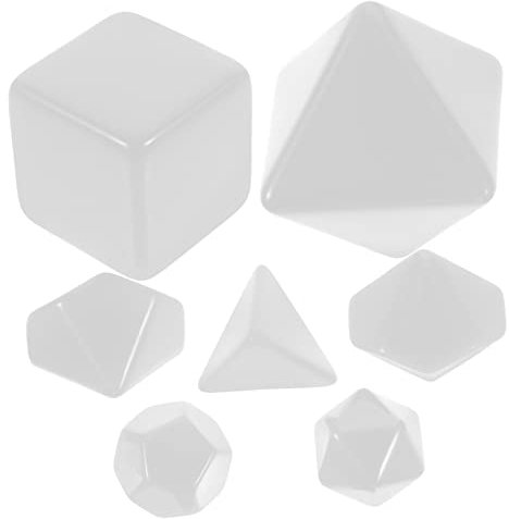 Toyvian 7pezzi Dadi Vuoti Di Plastica Dadi Piccoli Personalizzabili Scrivibili Multifaccia Accessori Per Giochi Di Articoli Per Feste Fai Da Te