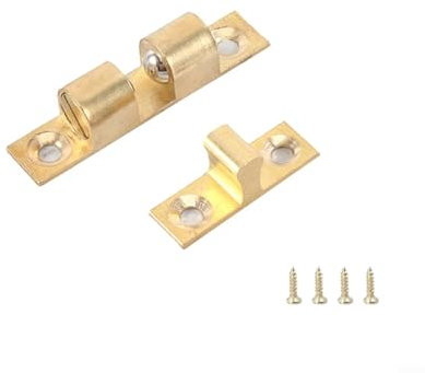 Gdfnmogo Cierre de rodillo de tensión de doble bola, pestillo ajustable de doble bola con tornillos para armario, armario y puerta de muebles (60 mm)