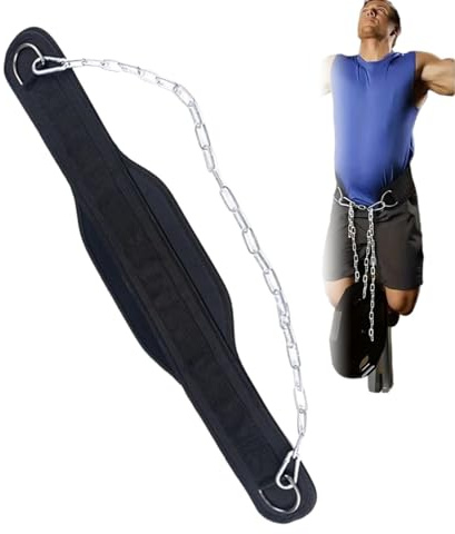 Viktbälte | Knäböjssele med stålkedja | Lastbärande träningstillbehör i nylon för chin-up pull-up kraftlyft