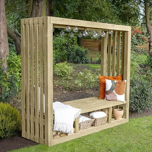 Forest Garden Amalfi Wooden Garden Arbour Seat 6'1 x 2'3 (1.85m x 0.68m)