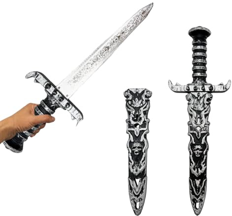 Ceeyoll 2 Pièces, Épée en Plastique, Jouet D'épée Pirate en Plastique, Dague Épée De Pirate, Épée De Pirate, pour Accessoires De Costume De Pirate Accessoires De Fête De Pirate.