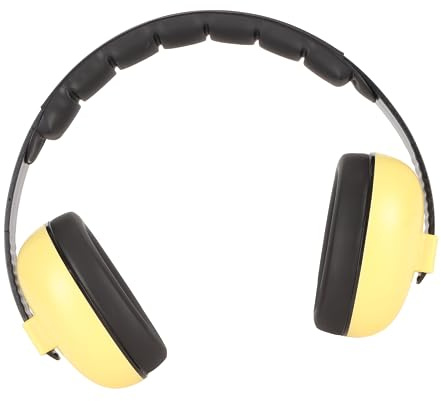 Saluaqui Kids Noise Cancelling Headphones with Foldable Design | Baby Hearing Protection Earmuffs for Concerts, Football Games, and More | Yellow Kids Noise Reduction Earmuffs (Yellow)