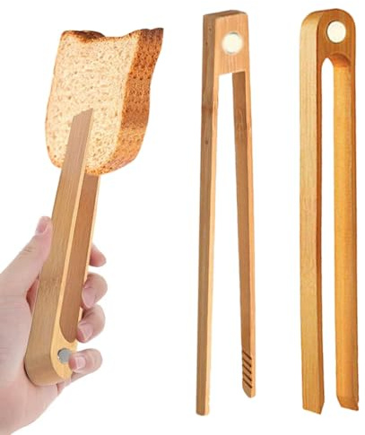 Tenacillas Para Servir Comida, Tenacillas Parrilla Imán Pinzas Pan, 2 Piezas Pinzas BBQ Utensilios Cocina Para Carne Pasta Postre Ensalada Cocinar