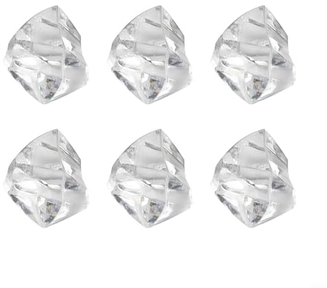 Pietre di ghiaccio in acrilico da spargere per feste di nozze, centrotavola, decorazione per acquari o vasi, 200 pezzi, 6 x 9 mm, cristalli in plastica trasparente in colori misti (bianco)