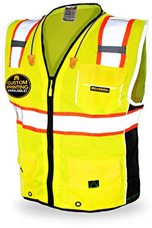 KwikSafety CLASSIC Hi Vis Safety Vest Class 2 / Yellow Large