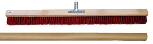 Straßenbesen Hofbesen ELASTON ROT mit Stielhalter INKLUSIVE Stiel (1 Stück, 100 cm)