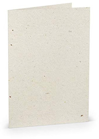 PAPERADO 10 Faltkarten DIN A5 - Terra Vanilla Creme Beige - 220 g/m² - 14,8 x 21 cm - Blanko Doppelkarten Klappkarten Einladungskarten