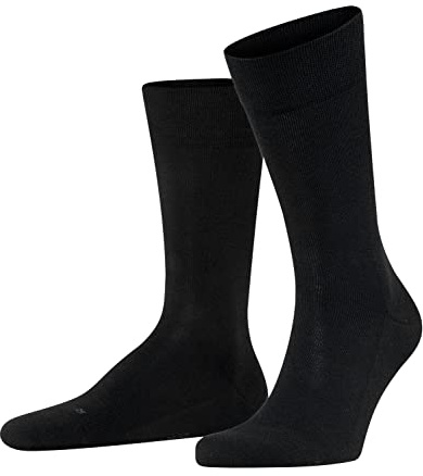 FALKE Sensitive London M So algodón puños sin presión 1 par, Calcetines Hombre, Negro Black 3000, 39-42