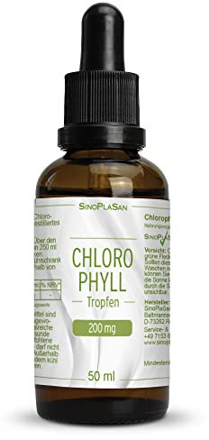 Chlorophyll Tropfen 50 ml 200 mg - aus Alfalfa Extrakt - vegan, GMO-frei, laborgeprüft - hochdosiert