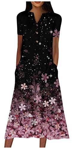 Generic Damen Kleid Blümchen Kleider Flieder Kleider Damen Elegant Damen Festlich Große Größen Faschingskostüme Hippie Damen Kleider Neu Leopard Kleid Jumpsuit Damen Kurz Arabisch