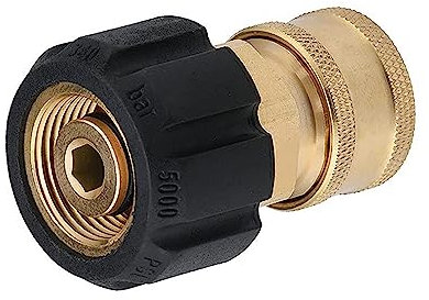 AIM Tools Hochdruckreiniger Schnellverbinder 3/8 Zoll Buchse zu Metrisch M22 14mm, für Hochdruckreiniger-Pistole und Schlauch, 5000 PSI 171336