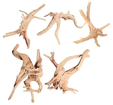 XINGYUXUXIN Aquarium Driftwood Natural Trunk Driftwood Assorted Branches 3.9-5.9 Assorted Trunk Terrarium Ornament(5 Pcs)