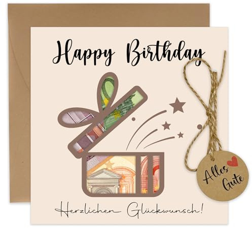 JOYEASE Geldgeschenke Geburtstag, Geldgeschenke Verpackung mit Geburtstagskarte Umschlägen, Originelle Geldkarte Geburtstag