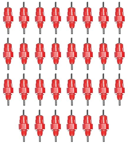 Abreuvoir automatique pour volaille en acier inoxydable - Système d'hydratation 30 x pour poules, animaux de ferme, chevaux, lapins, élevage de chèvres, intérieur et extérieur