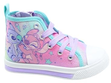 Disney Stitch Scarpe Ragazze, Sneakers Alte Stitch e Angel, Confezione Regalo Inclusa, Taglie EU 25 a 32 (Rosa, Sistema Taglie Calzature EU, Bambino Piccolo (2-5 Anni), Donna, Numero, Media, 31)