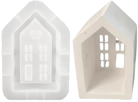 Moldes en forma de casa de silicona, molde de vela para el hogar,Casa de molde de silicona antiadherente | Molde de resina de silicona, moldes de moldeo de resina epoxi, moldes de velas de e