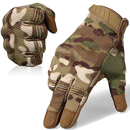 WTACTFUL Flexible atmungsaktive Taktische Handschuhe Einsatzhandschuhe Tatical Gloves Herren Vollfinger Touchscreen-Handschuhe Gilt für Kletter Radfahren Motorrad Jagd XL CP Camo