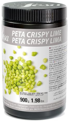 SOSA Peta crispy Lima - Chips de textura efervescente sabor lima de 2 a 4,5mm - Formato 900grs
