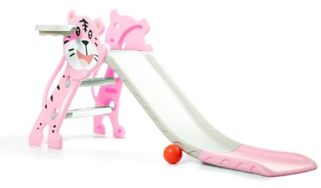 ATAA toys Scivolo Gattino - Rosa - Scivolo per Bambini e Bambine, Facile da Montare, Scivolo per Interni o Esterni, Giocattolo da Giardino e Attività all'esterno