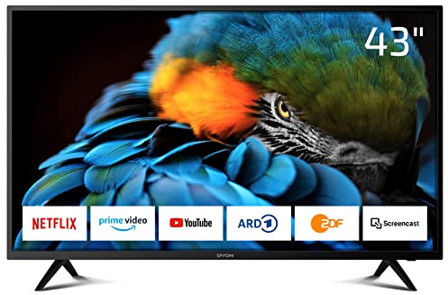 DYON Smart 43 XT 108 cm (43 Zoll) Fernseher (Full-HD Smart TV, HD Triple Tuner (DVB-C/-S2/-T2), Prime Video, Netflix & HbbTV) [Modelljahr 2022]