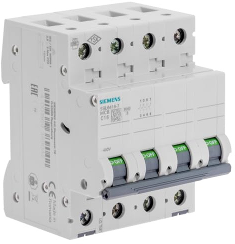 SIEMENS - Disjoncteur tetrapolaire 16A Courbe C