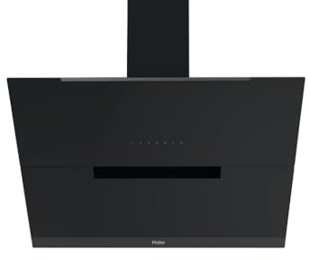 Haier I-LINK HADG9CS46BWIFI Kopffreihaube / 90 cm/Touch-Bedienung / 5 Leistungsstufen/Booster-Funktion/Timer/Wi-Fi-Funktion, Schwarz
