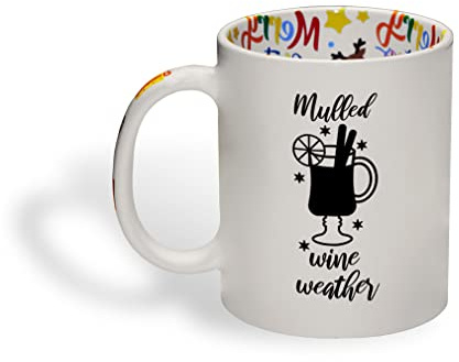 Ceramic Christmas Coffee Mug 11 Ounces Mulled Wine Weather Wine Glass Style A Funny Tea Cup Christmas Spiced Wine Design Only Design Only