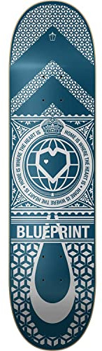 Centrano Home Heart Skateboard Deck Blau 8