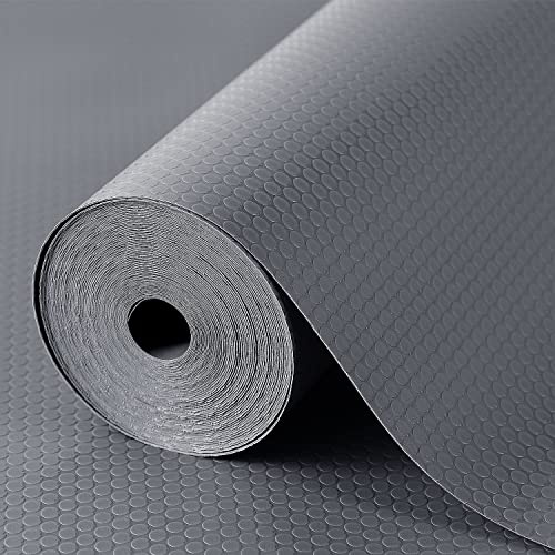 Alfombrilla Antideslizante para cajones de Material EVA Resistente al Agua, cortable, para estanterías, armarios, cajones, frigoríficos, casa, Oficina, Gris 30x300cm