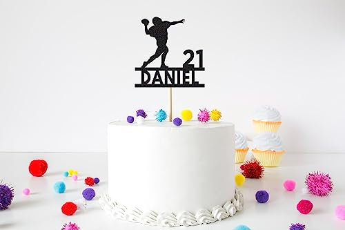 Personalised Rugby Cake Topper Rugby Player Cake Topper Decoration Any Name & Age