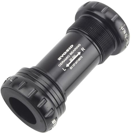EVOSID Bike Ceramic Bearing Bottom Bracket BSA 68-73mm English Threaded BB 22mm/24mm for GXP Spindle, Compatible with MTB Road Bike Hollow Deore XT SLX R7000 R8000 4700 5800 6800 IXF Prowheel(Black)