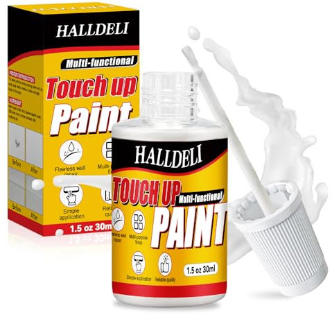 White Touch Up Paint, Multi Surface Touch up Paint Pen for Wall, Door, Cabinets, Wood, Furniture,Repairing Small Defects in Bathtubs, Tiles and Sinks Scratches, Scuffs (DGNXBQ-A6)