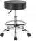 VEVOR Sattelhocker Rollhocker 204 kg belastbarer höhenverstellbarer (55-71 cm) Drehhocker Arbeitshocker mit Rückenlehne & Fußstütze, PU-Leder-Drehsattelstuhl für Salon Spa Massage Klinik Schwarz