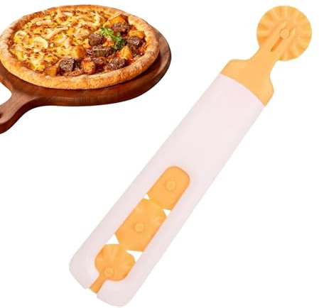 Cutter di pizza - ruota per cutter pizza | Pasta a taglio rullo per cottura | Gadget da cucina da forno | Pasta a taglio rullo per cottura | Cutter a rulli di pasta multifunzionale con manico per tort