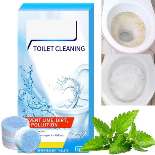 16pcs Toilet Cleaner Tablets,Fizzy Foam Toilet Cleaner,New Effervescent Tablets for Deep Cleaning,Toilet Limescale Remover,Bleach Blocks for Toilet Cistern,Long-Lasting Toilet Freshener Eco-Friendly